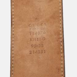 مملوكة مسبقًا حقيبة غوتشي قماش و جلد بيج/بني GG بحرف G متشابك