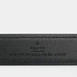 مملوكة مسبقًا Gucci Blondie 75CM Belt Black Leather