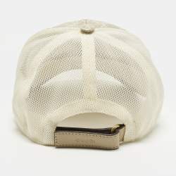 Pre Owned Gucci Beige GG Coated Canvas and Mesh Baseball Cap M