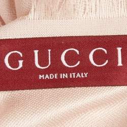 مملوكة مسبقًا Gucci Light Pink GG Cotton Silk Jacquard Shawl