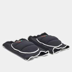 Pre Owned واقيات الركبة غوتشي محبوك مطاطي شعار أسود مقاس كبير