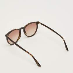 Pre Owned نظارة شمسية غوتشي GG00270 جريدينت بني تورتويز د ائرية