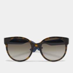 مملوكة مسبقًا Gucci Black/Blue Gradient GG0035S Round Sunglasses