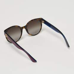 مملوكة مسبقًا Gucci Black/Blue Gradient GG0035S Round Sunglasses