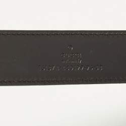 مملوكة مسبقًا Gucci 95CM Buckle Belt Brown Leather
