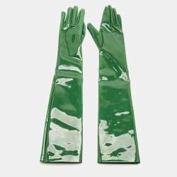 مملوكة مسبقًا Gucci Size L Gloves Green Patent Leather