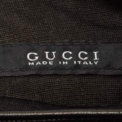 Pre Owned Gucci Interlocking G Long Gloves Brown Leopard Calfhair and Leather