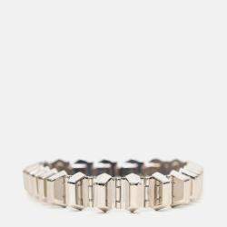 Pre Owned Gucci Silver Tone Spike Choker Necklace
