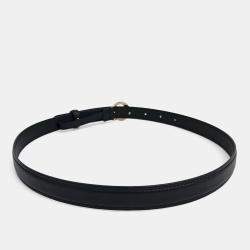 Pre Owned حزام غوتشي جلدي بلوندي رفيع