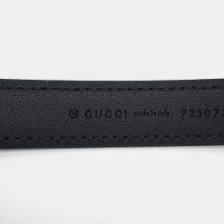 Pre Owned حزام غوتشي جلدي بلوندي رفيع