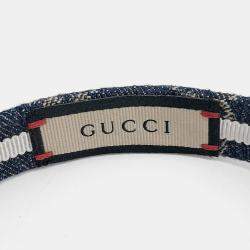 مملوكة مسبقًا Gucci Blue Denim Hairband