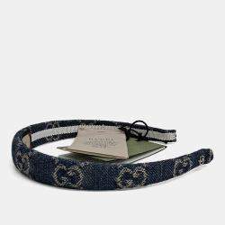 مملوكة مسبقًا Gucci Blue Denim Hairband