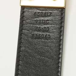 Pre Owned حزام غوتشي GG مارمونت 75 سم قابل للعكس بمشبك بيج/أسود GG سوبريم قماش وجلد