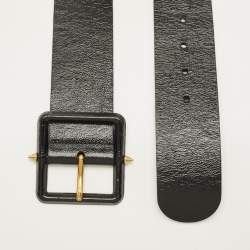 Pre Owned Gucci 75 CM Waist Belt Black Patent Leather