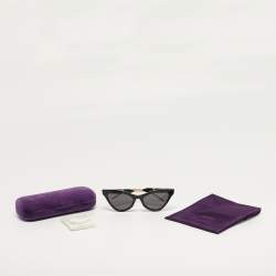 مملوكة مسبقًا نظارة شمسية غوتشي عين قطة متداخلة جي جي0597 أسود