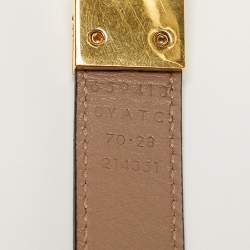 مملوكة مسبقًا Gucci GG Marmont 70 CM Reversible Slim Buckle Belt Cream/Dusty Pink Leather 