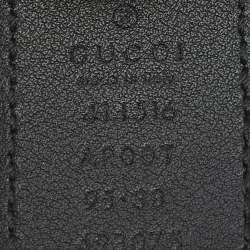 مملوكة مسبقًا Gucci GG Marmont 95CM Buckle Belt Black Leather