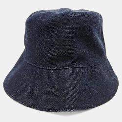 Pre Owned Gucci Blue Denim Bucket Hat