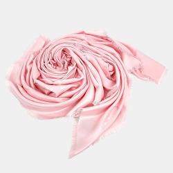 مملوكة مسبقًا شال ووشاح حرير زهري قوتشي