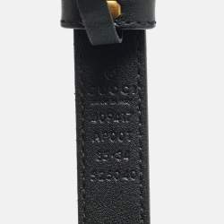 Pre Owned حزام غوتشي جلد أبيض مائل للبيج GG مارمونت نحيف 75 سم