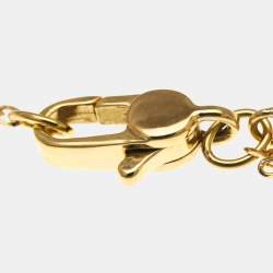 Pre Owned Gucci Icon Toile 18K Pink Gold Men Women Fashion Pendant Necklace