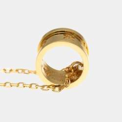 Pre Owned Gucci Icon Toile 18K Pink Gold Men Women Fashion Pendant Necklace