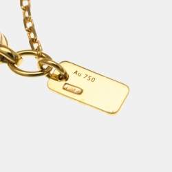 Pre Owned Gucci Icon Toile 18K Pink Gold Men Women Fashion Pendant Necklace