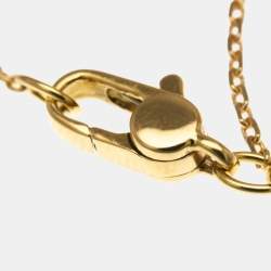 Pre Owned Gucci Icon Toile 18K Pink Gold Men Women Fashion Pendant Necklace