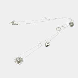 مملوكة مسبقًا Gucci Flora Diamond Necklace White Gold 18K Diamond Pendant Necklace Silver