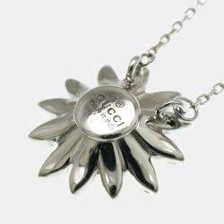 مملوكة مسبقًا Gucci Flora Diamond Necklace White Gold 18K Diamond Pendant Necklace Silver
