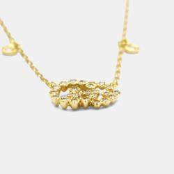 مملوكة مسبقًا Gucci GG Diamond Necklace Yellow Gold 18K Diamond Pendant Necklace Gold