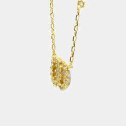 مملوكة مسبقًا Gucci GG Diamond Necklace Yellow Gold 18K Diamond Pendant Necklace Gold