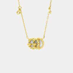 مملوكة مسبقًا Gucci GG Diamond Necklace Yellow Gold 18K Diamond Pendant Necklace Gold