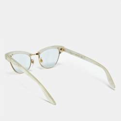 Pre Owned Gucci Pearl White GG0153S Crystal Embellished Cat Eye Sunglasses