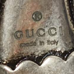 مملوكة مسبقًا سوار غوتشي سنيك ثلاثي الالتفاف ببلورات باللون الفضي