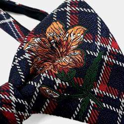 Pre Owned Gucci Navy Blue Silk bow tie