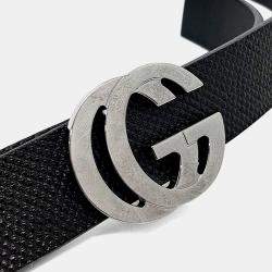 Pre Owned حزام غوتشي جلد أسود