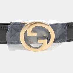 Pre Owned Gucci Leather Black Blondie Belt