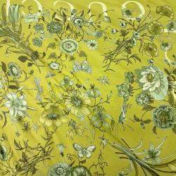 Pre Owned Gucci Green Silk Scarf