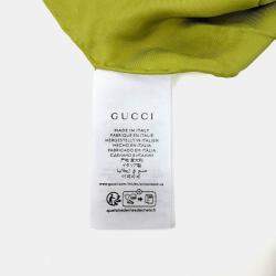 Pre Owned Gucci Green Silk Scarf