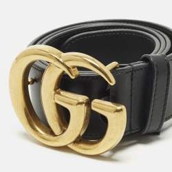 Pre Owned حزام غوتشي جلد وردي باهت بإبزيم جي مارمونت 70 سم