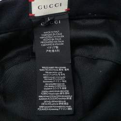 مملوكة مسبقًا قبعة غوتشي زرقاء من صوف مع فيونكة مقاس كبير