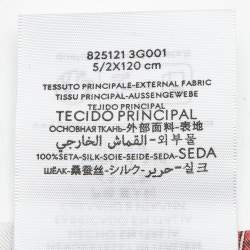 Pre Owned Gucci White Floral Print Silk Twill Bandeau Scarf