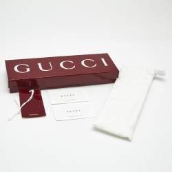 Pre Owned Gucci White Floral Print Silk Twill Bandeau Scarf