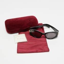 Pre Owned Gucci Black GG1401S Cat Eye Sunglasses