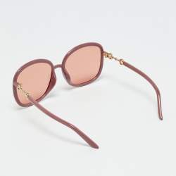 Pre Owned Gucci Old Rose GG0892SA Horsebit Oversized Sunglasses