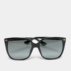 مملوكة مسبقًا Gucci Black Gradient GG0022S Square Sunglasses
