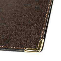 Pre Owned Gucci Khaki Pig Skin Leather Card Holder