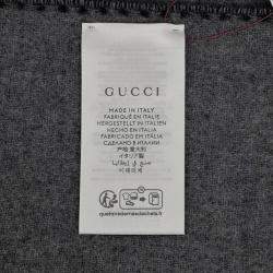 مملوكة مسبقًا Gucci CC Black/Grey Wool Scarf/Shawl