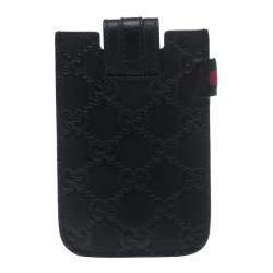 Gucci Black Guccissima Leather iPhone 4/4s Case